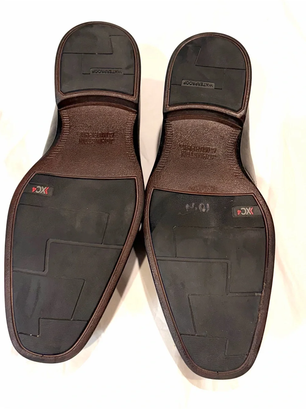 Johnston & Murphy Black Leather Slip-On Loafers, Dual Width Xc4 Waterproof Sz 10